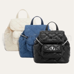 Balo Nắp Gập Charles & Keith CNK Aubrielle Quilted 3 Màu